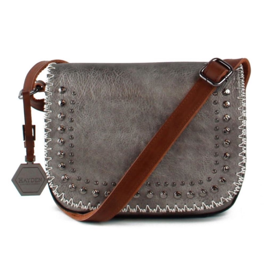 NWOT Hayden Harnett “Alissa” Pewter Crossbody